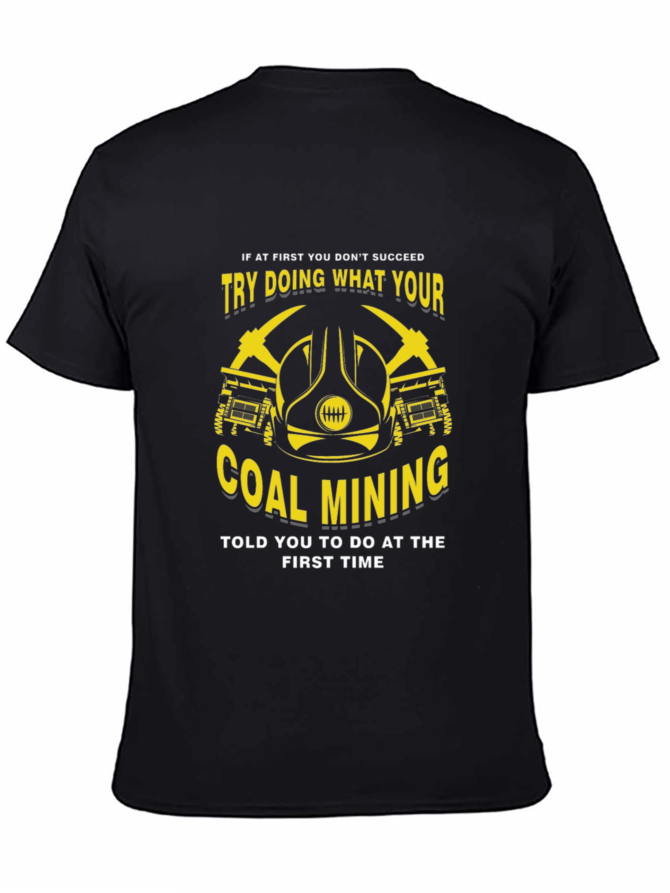 Black Coal Mining Graphic Tee - Funny Work Shirt view 4