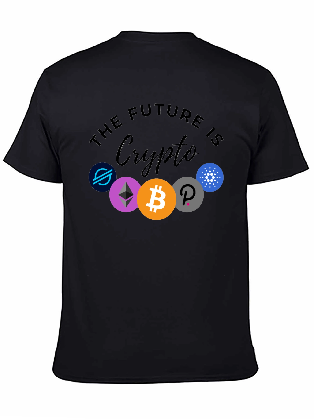 Black The Future is Crypto Black Graphic Tee view 4