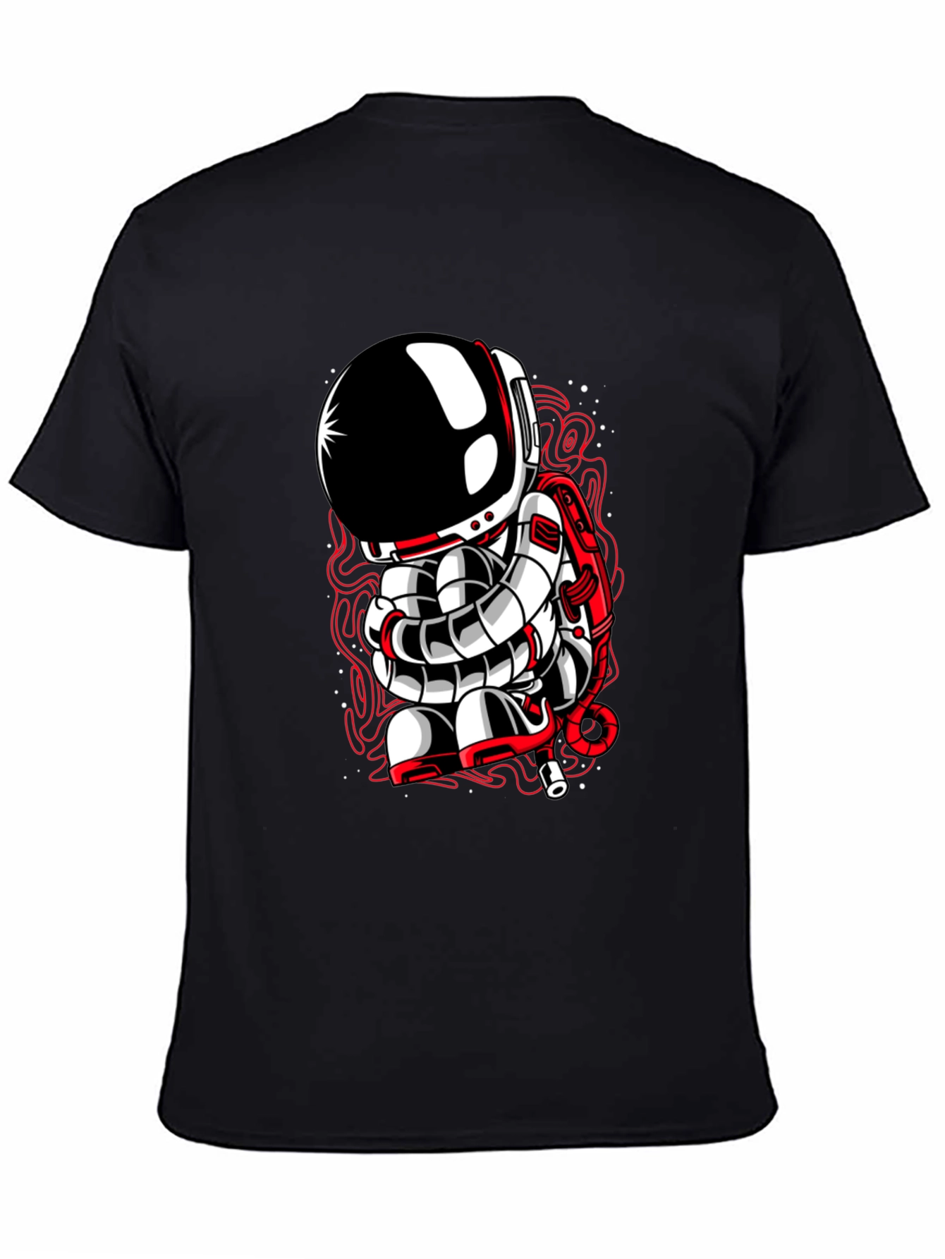 Black Astronaut Graphic Tee - Unique Spaceman Design view 4