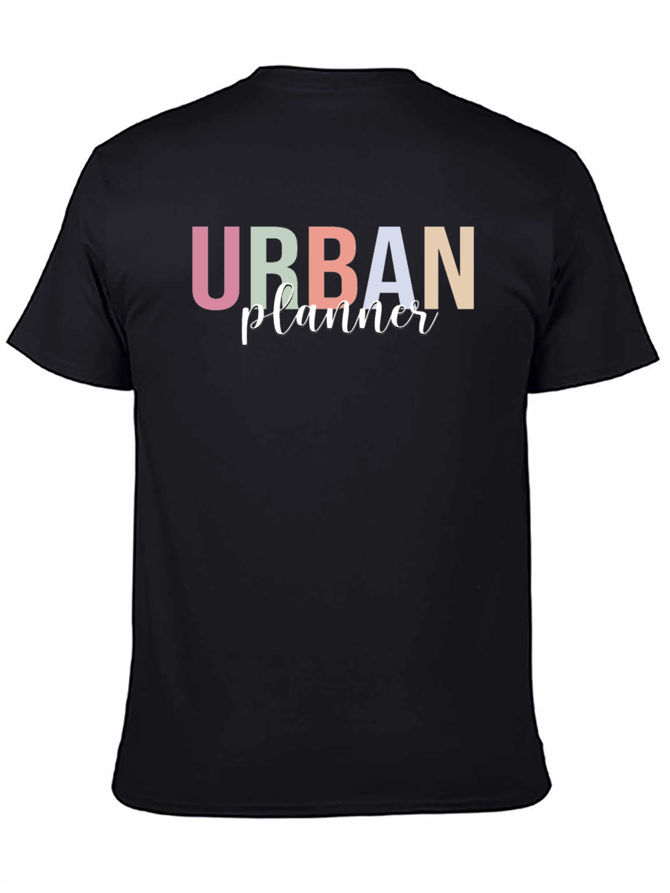 Black Urban Planner T-Shirt - Stylish Career Apparel view 4