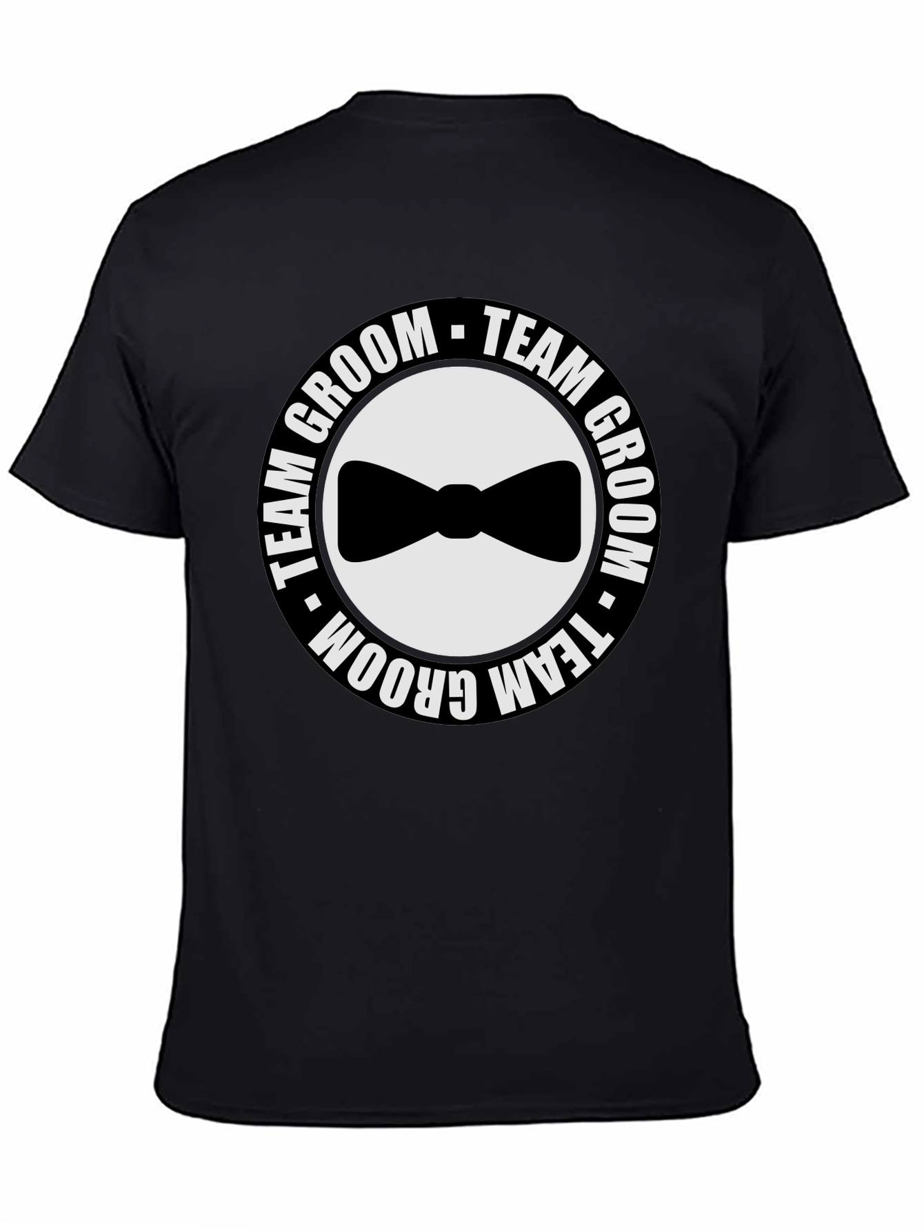 Black Team Groom Black T-Shirt - Wedding Party Apparel view 4