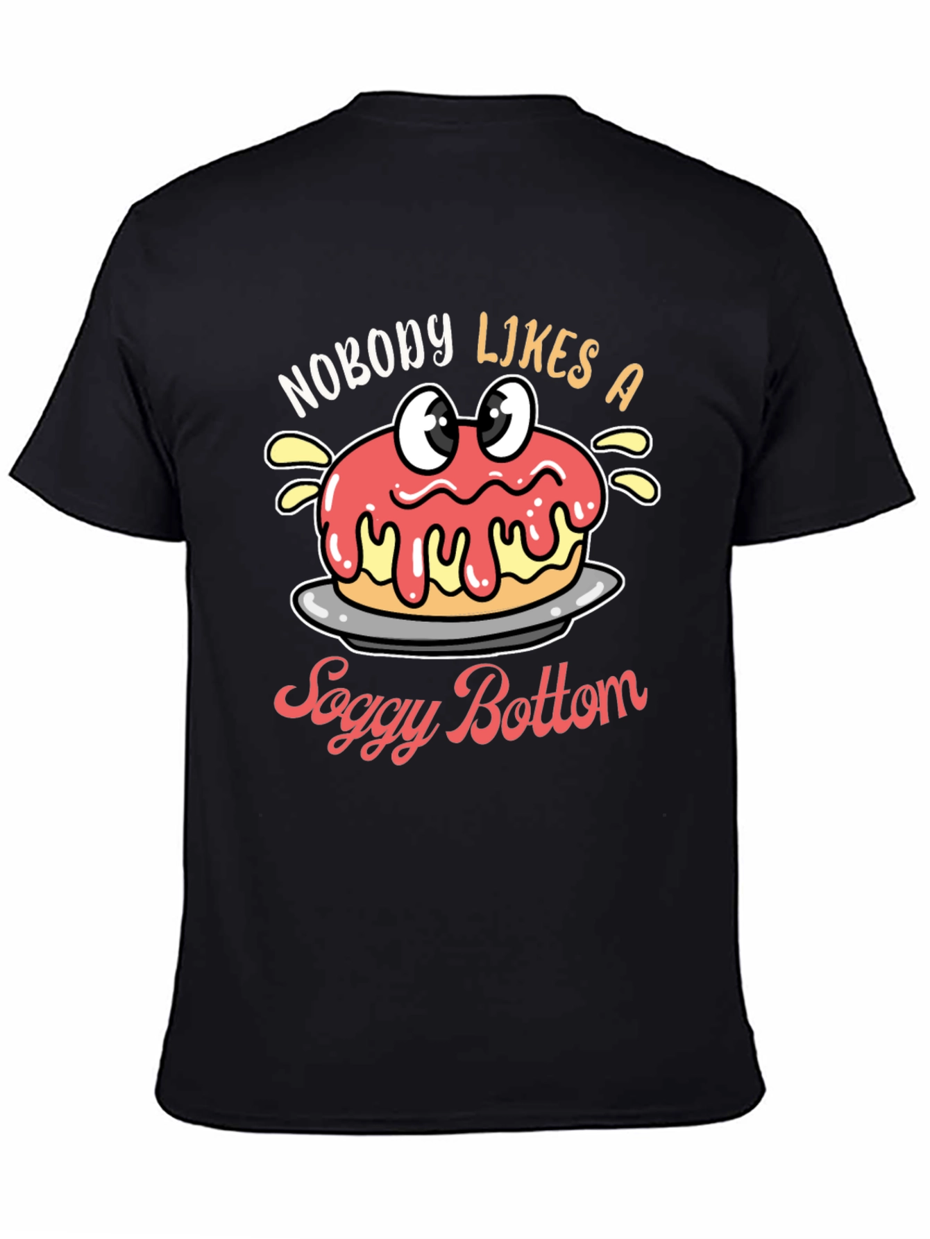 Black Soggy Bottom Funny T-Shirt view 4
