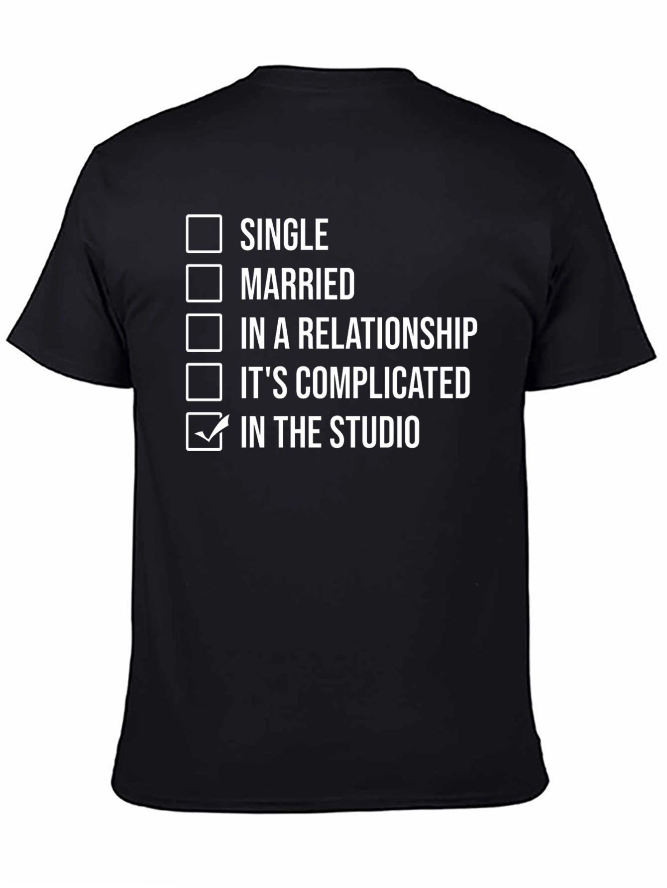 Black In The Studio T-Shirt, Musician Tee view 4