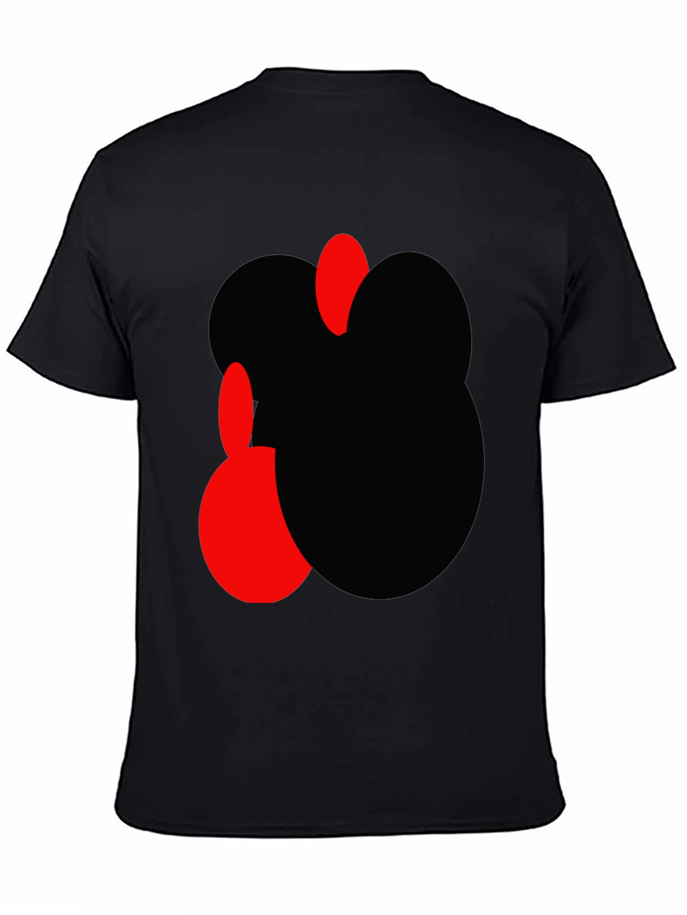 Black Abstract Graphic Men's Black T-Shirt view 4