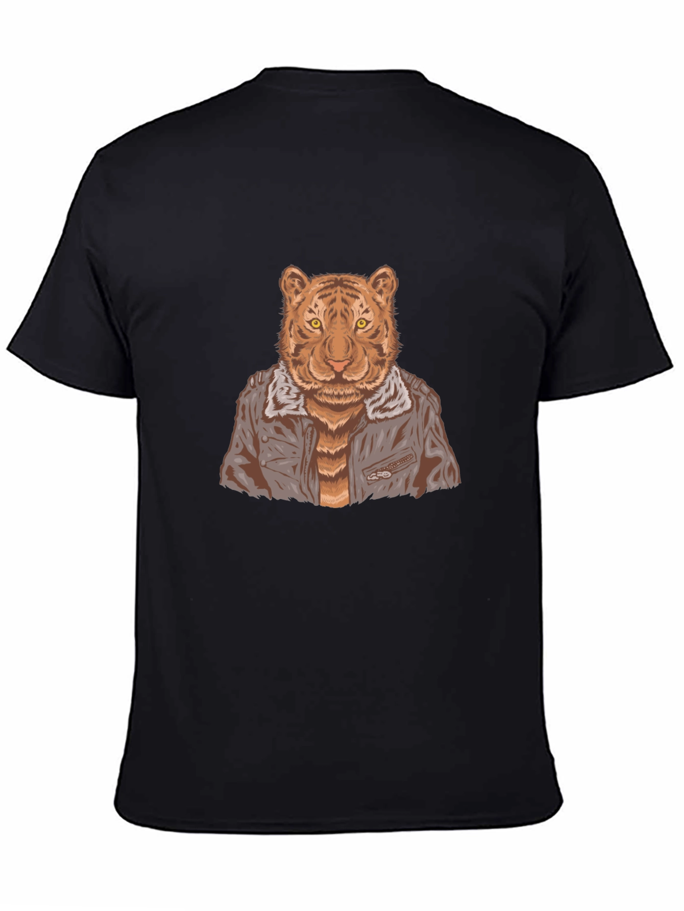 Black Tiger in Jacket Graphic Tee view 4