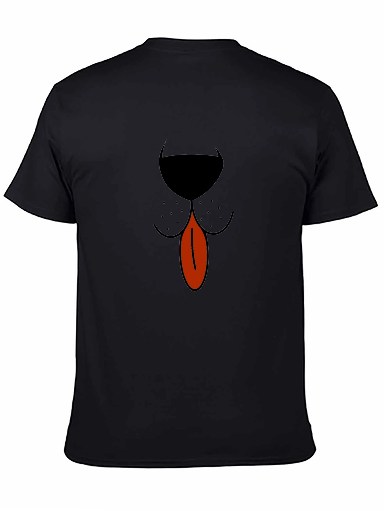 Black Dog Face Graphic Tee - Cute Animal Lover Shirt view 4