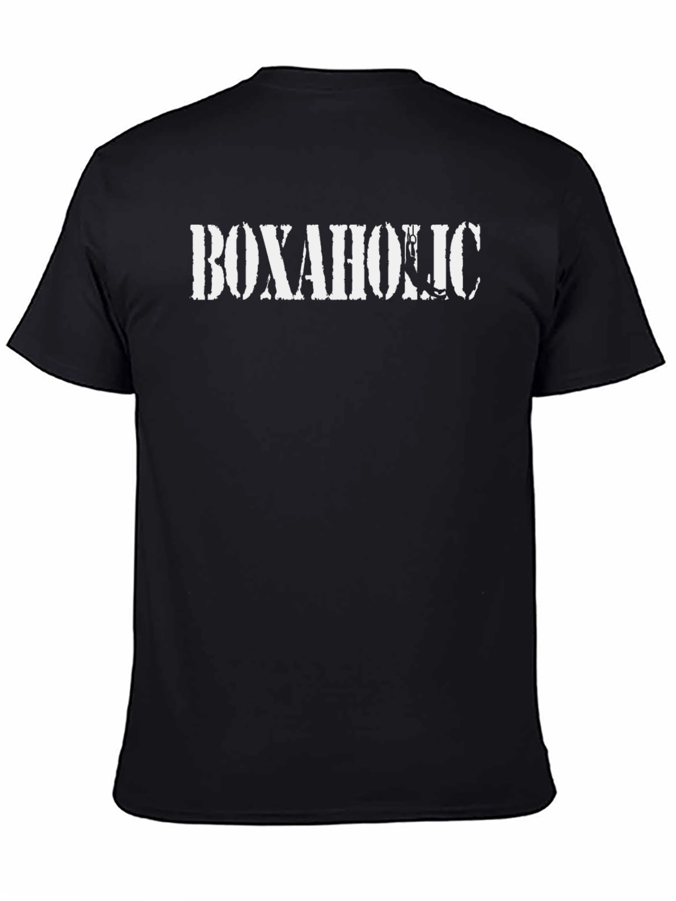 Black Boxaholic Graphic Tee - Boxing Fan Apparel view 4