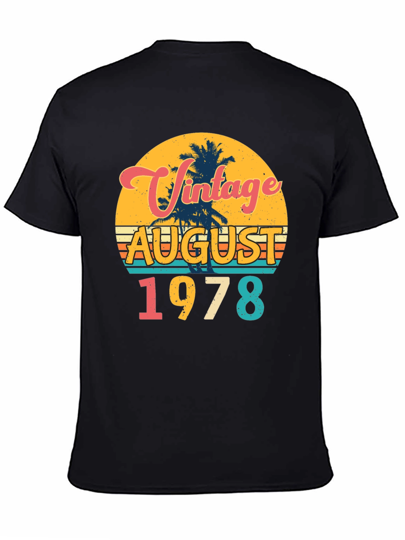 Black Vintage August 1978 Graphic T-Shirt view 4