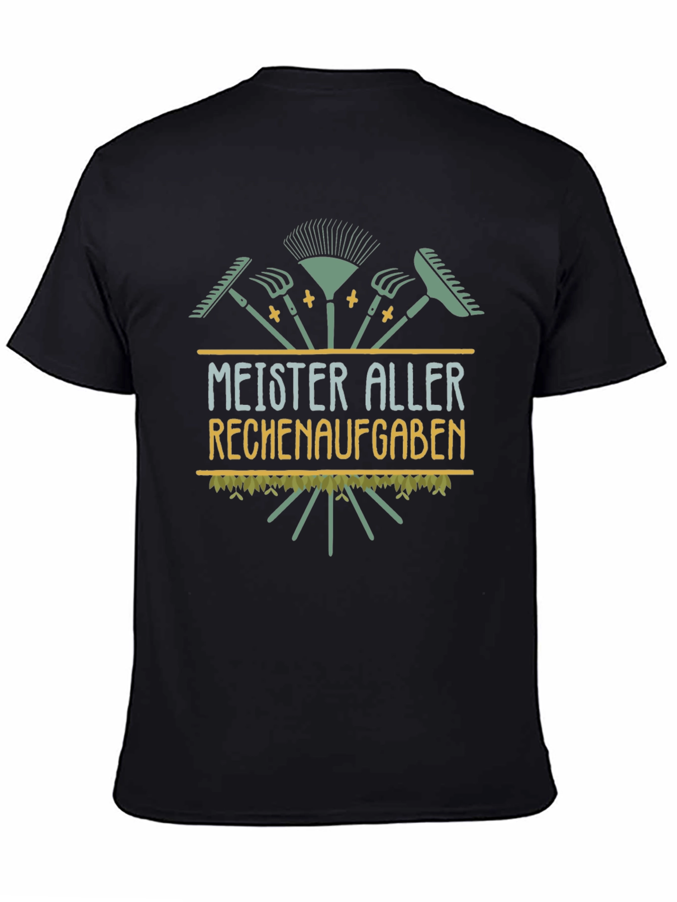 Black Meister Aller Rechenaufgaben Funny Gardening T-Shirt view 4
