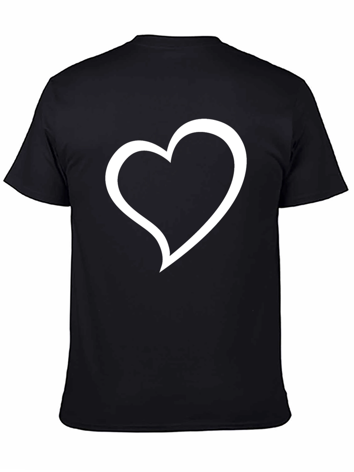 Black Heart Graphic Black T-Shirt | Casual Style view 4