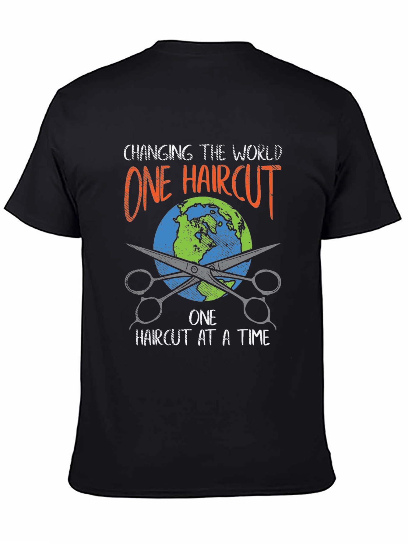Black Changing the World One Haircut at a Time T-Shirt view 4