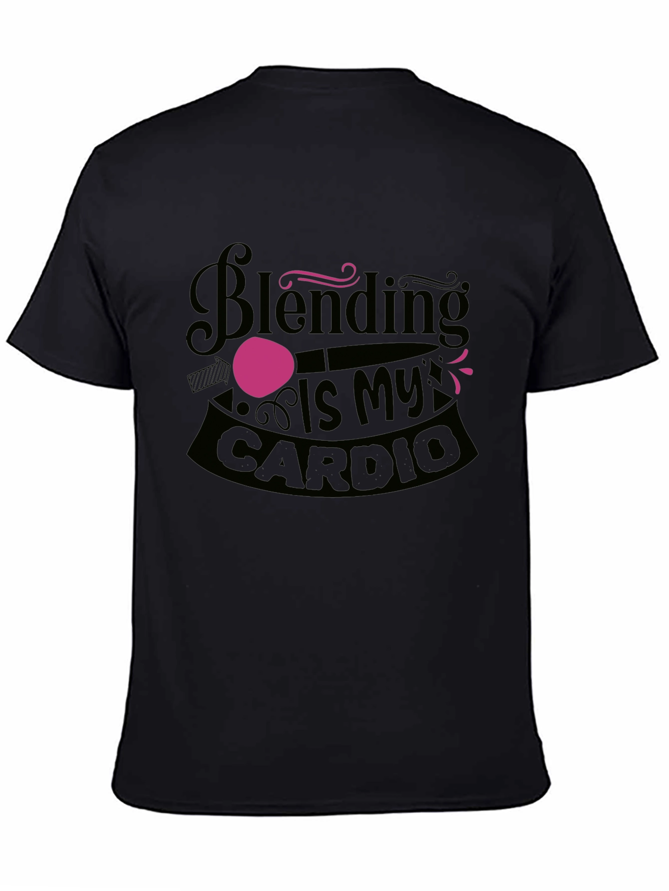 Black Blending Is My Cardio Black Graphic Tee view 4