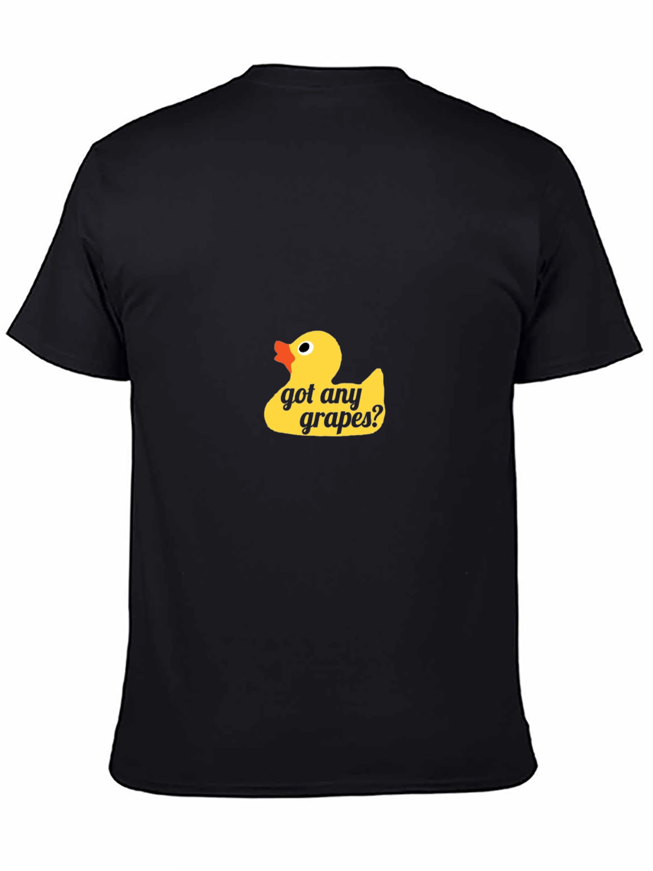Black Got Any Grapes T-Shirt - Novelty Duck Tee view 4