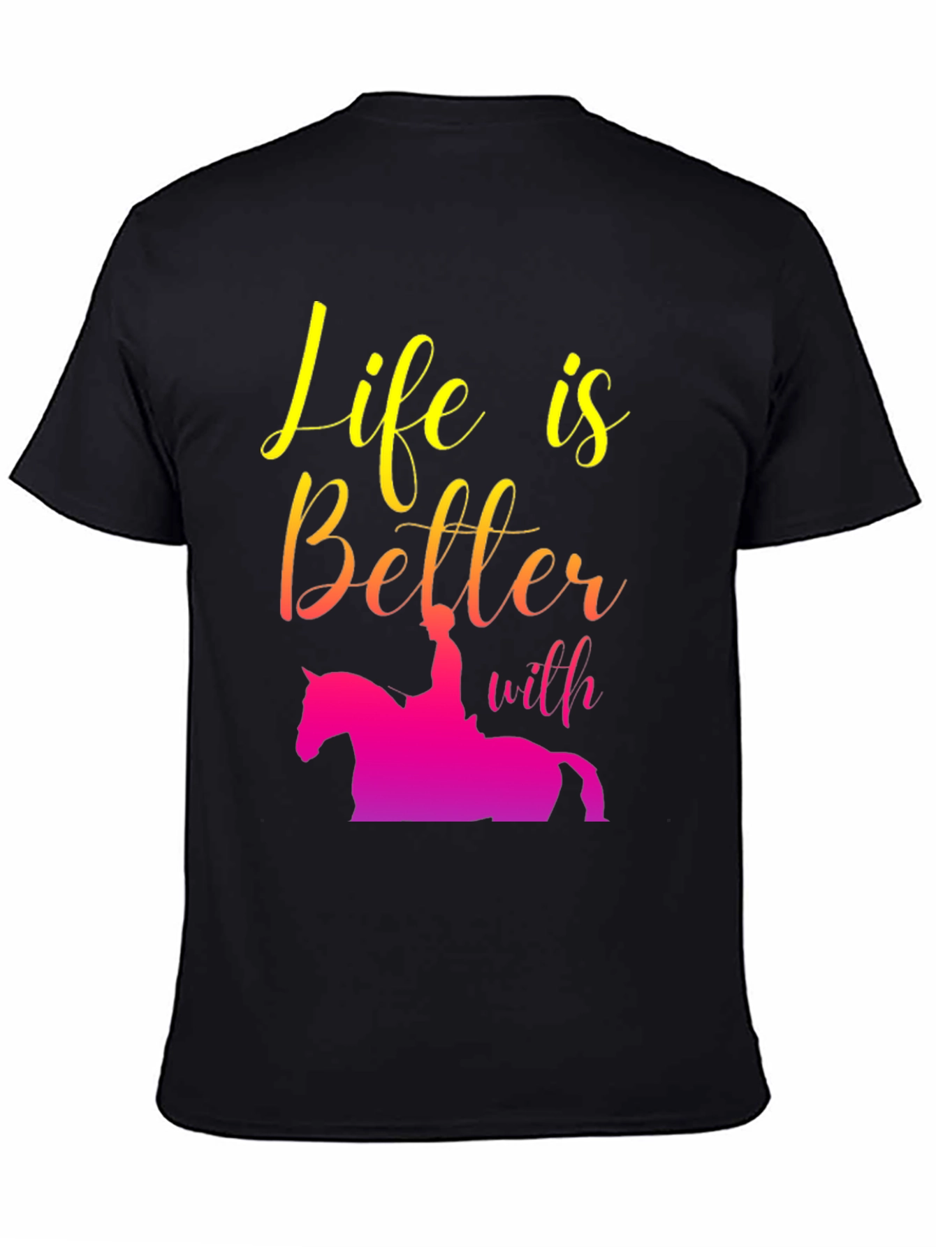 Black Life is Better with Horse Riding T-Shirt view 4