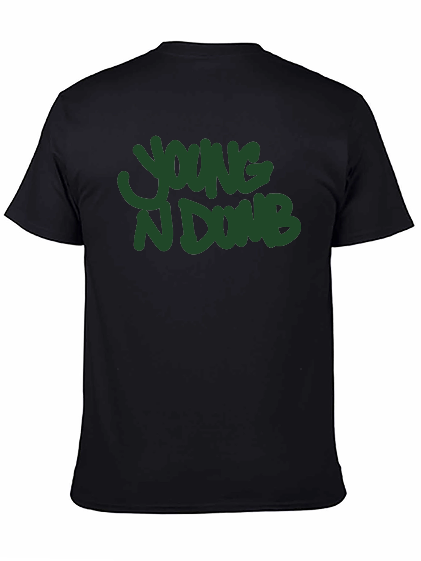 Black Young N Dumb Crew Neck T-Shirt view 4