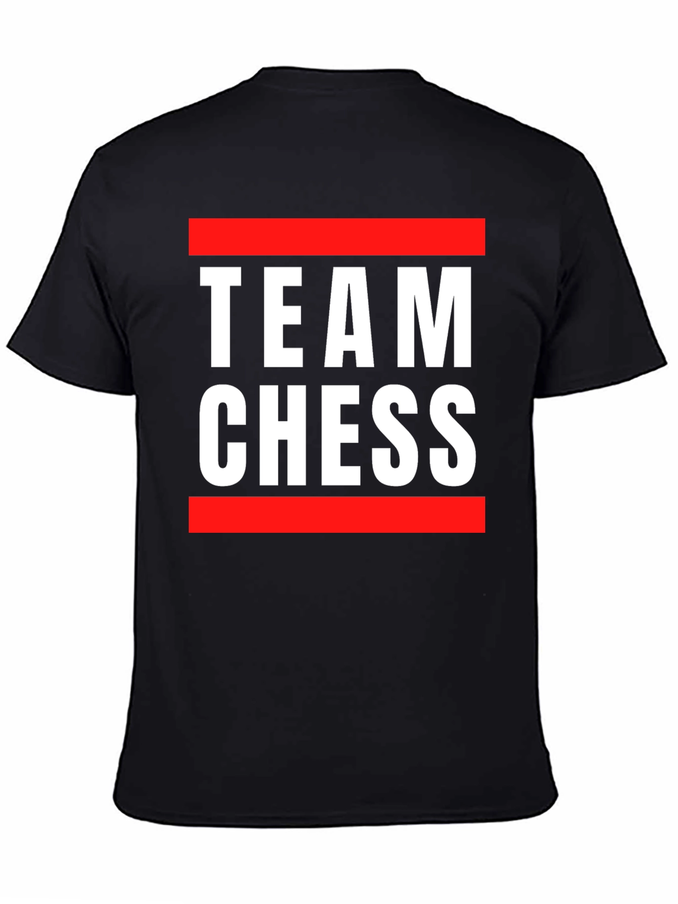 Black Team Chess Graphic Tee - Stylish Black T-Shirt view 4
