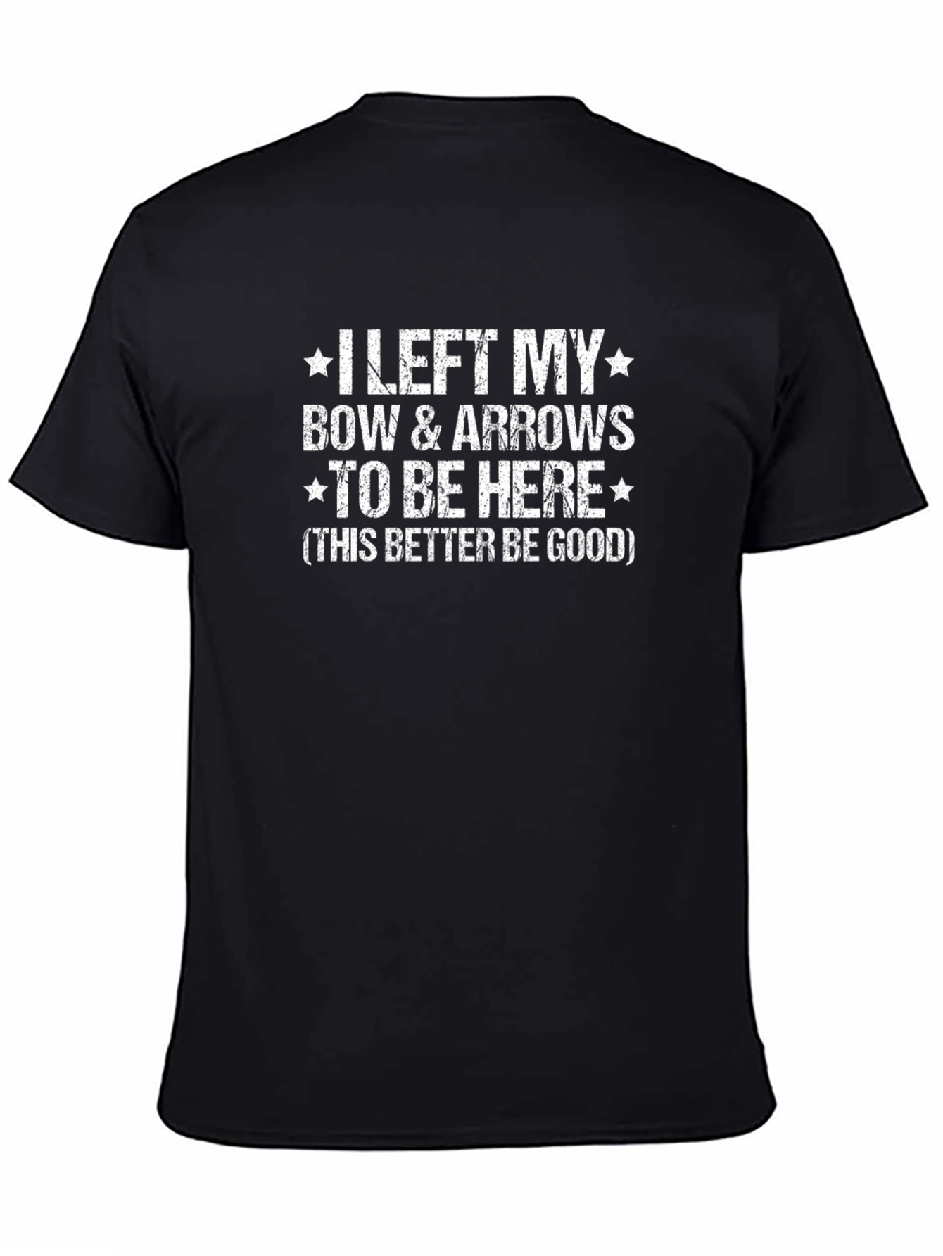 Black Funny Archer T-Shirt - I Left My Bow & Arrows view 4