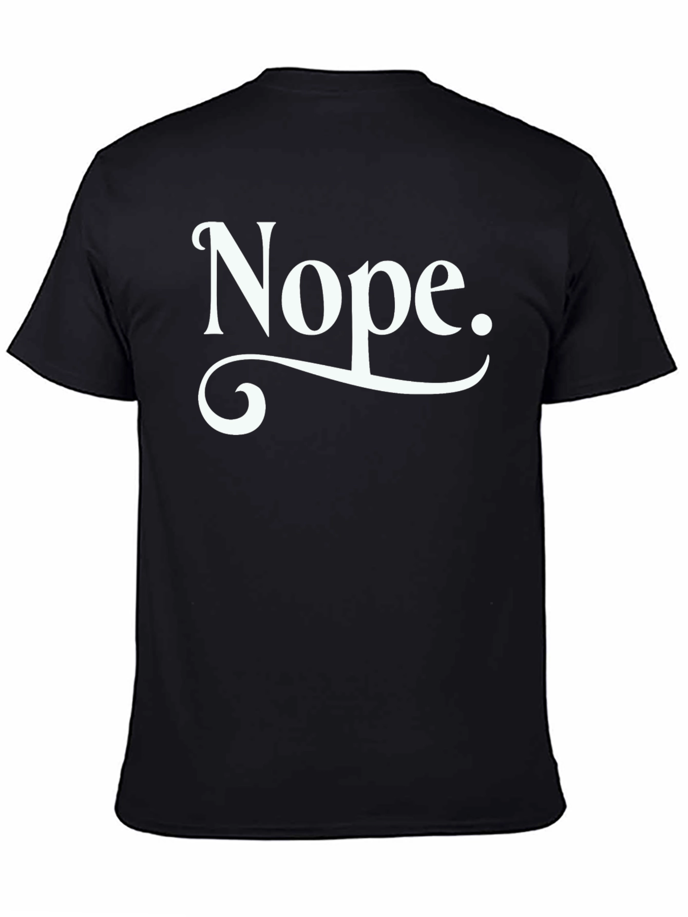 Black Nope T-Shirt - Men's Black Graphic Tee view 4