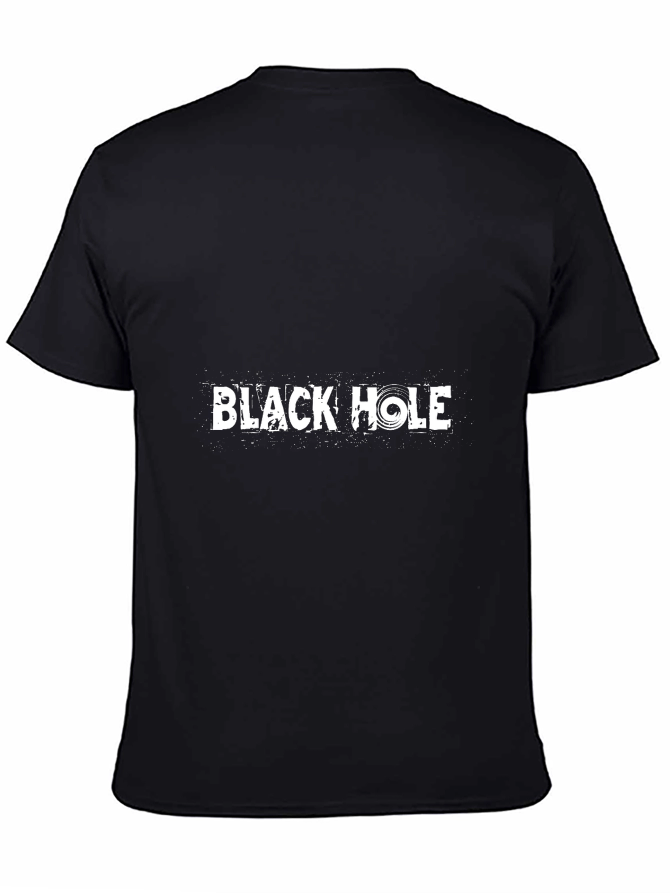 Black Black Hole Graphic Tee -  Cool Space Design T-Shirt view 4
