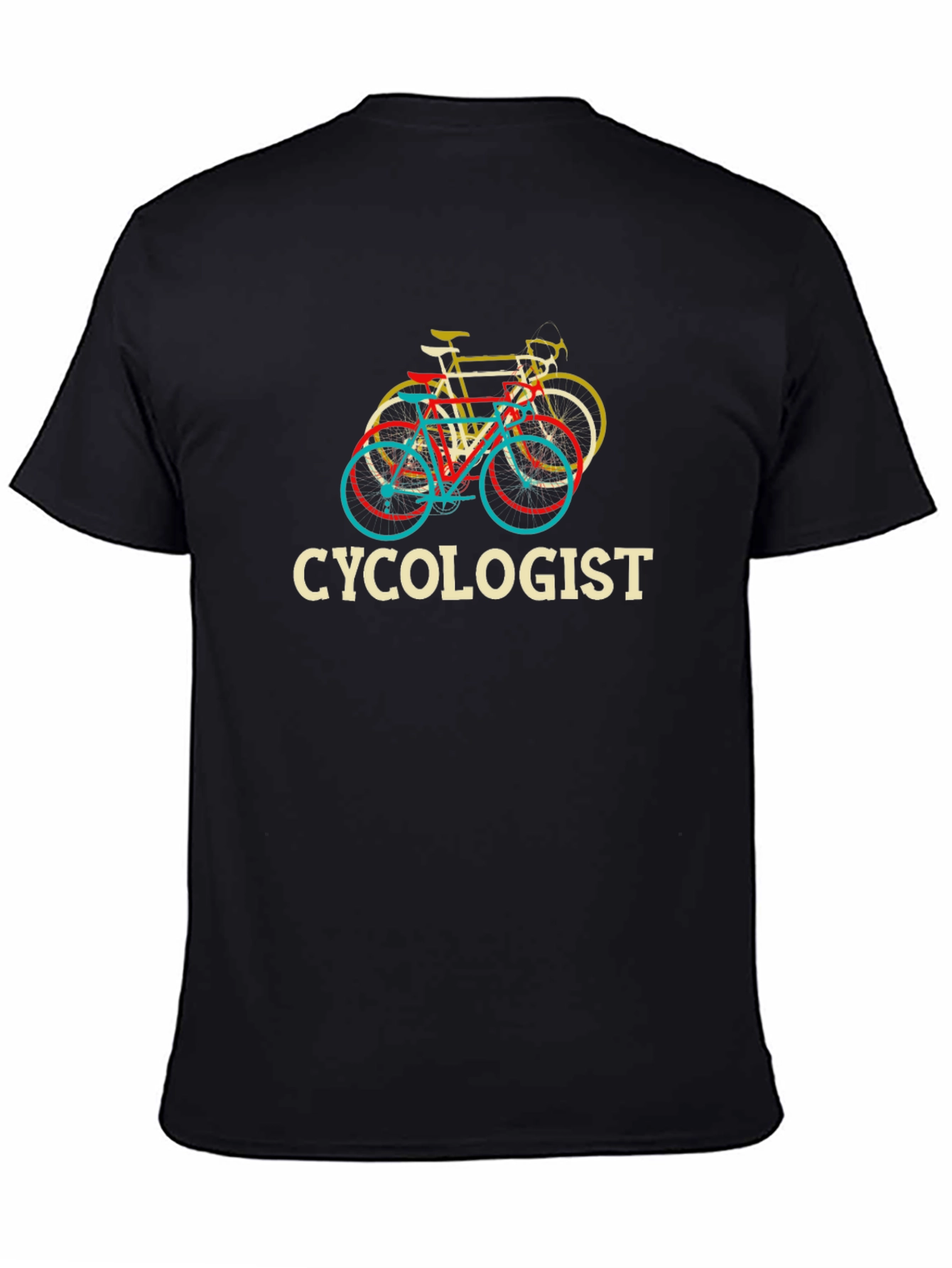 Black Cyclologist T-Shirt: Cycling Graphic Tee view 4