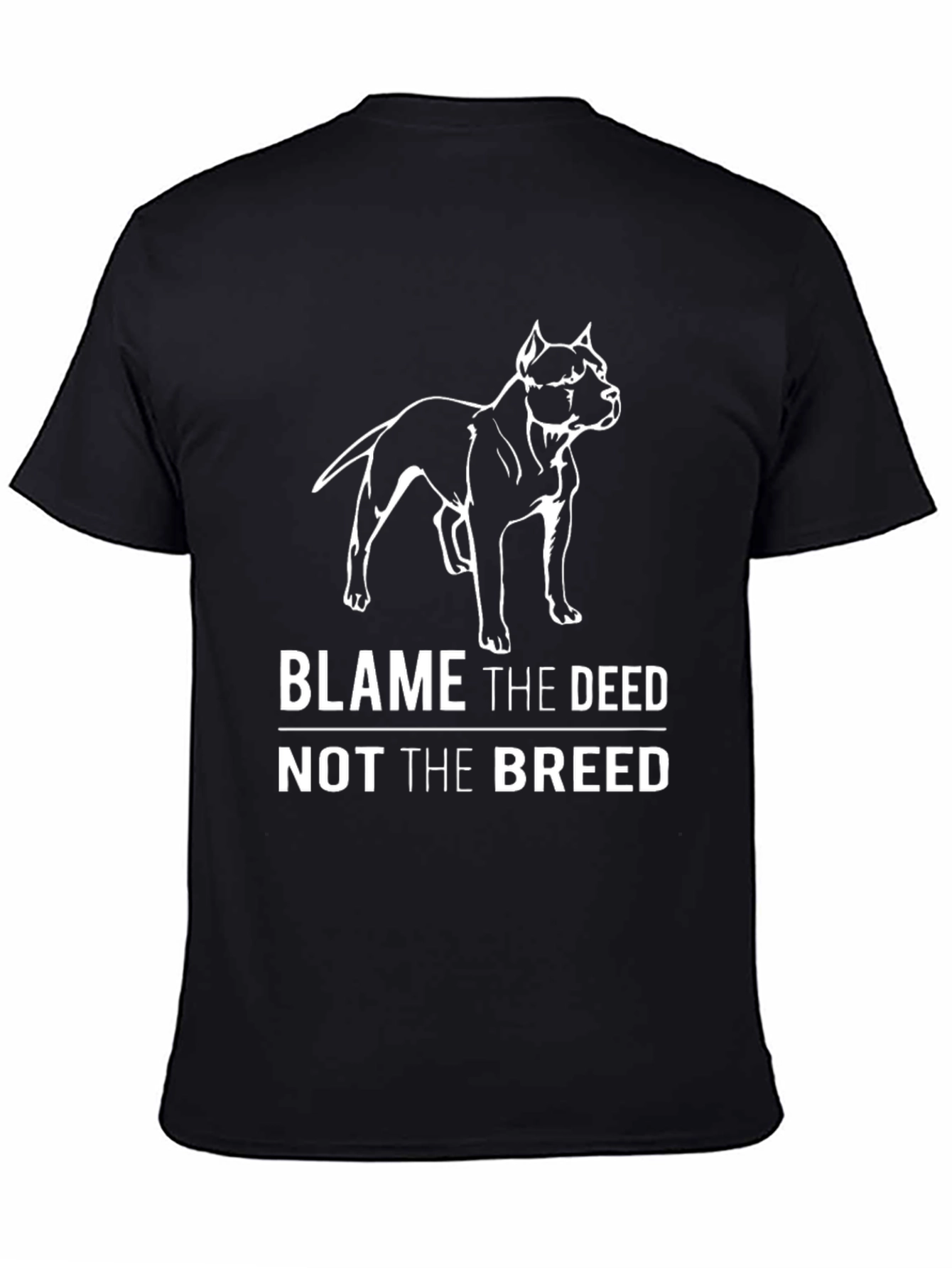 Black Blame the Deed Pitbull T-Shirt view 4
