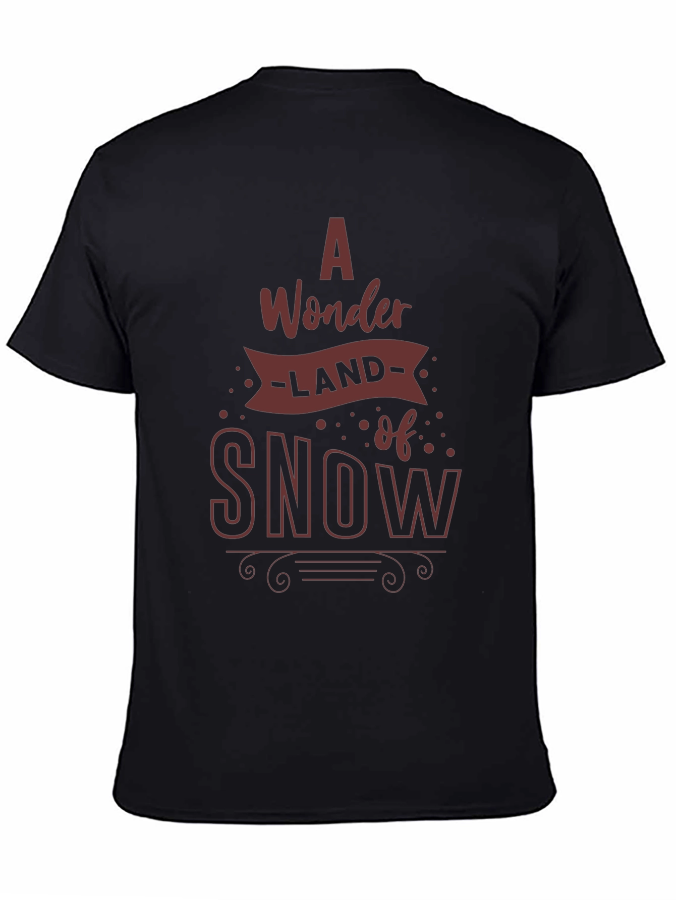 Black A Wonderland of Snow Graphic Tee view 4