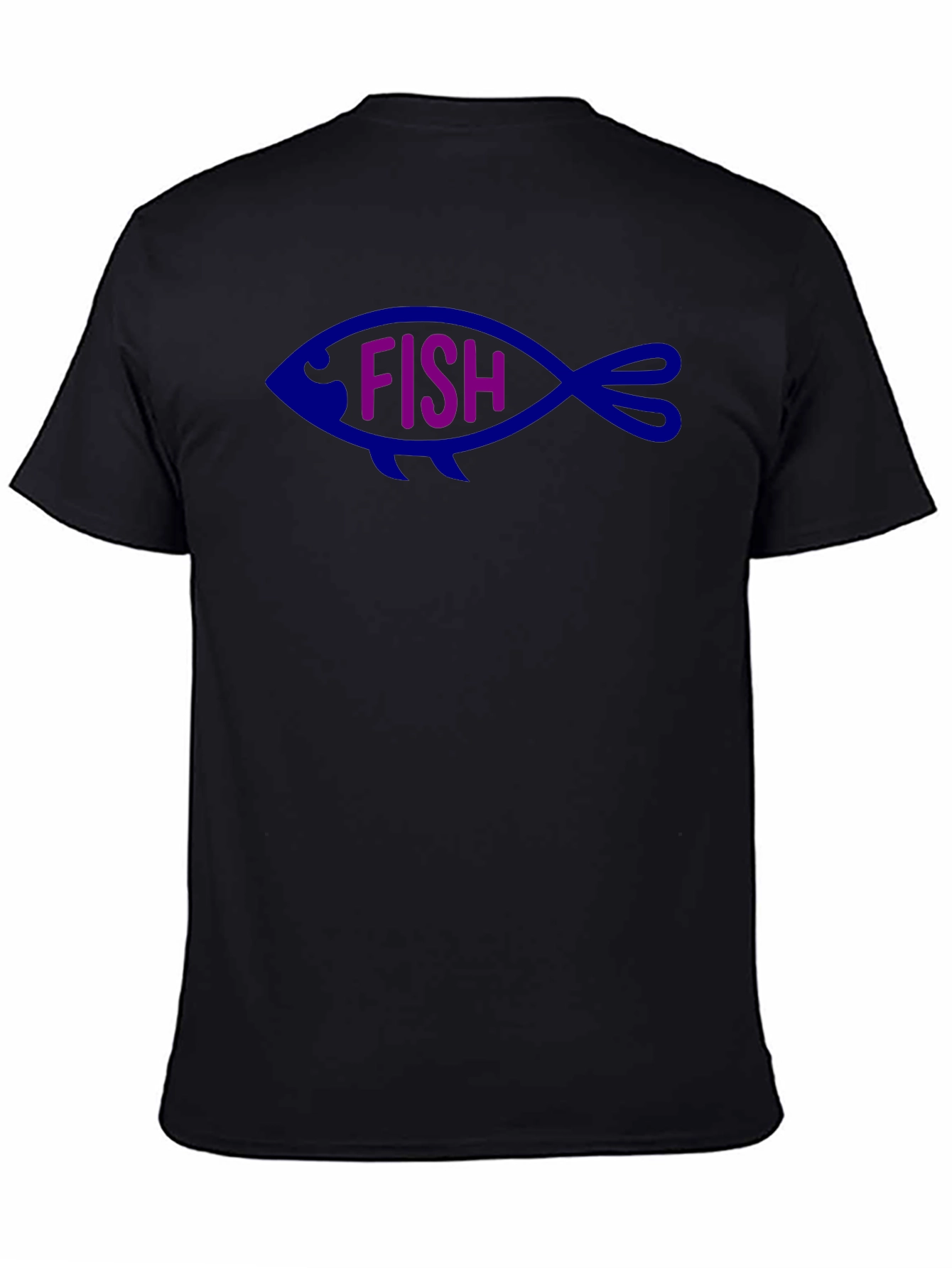 Black Fish Graphic Tee - Black Cotton Blend view 4