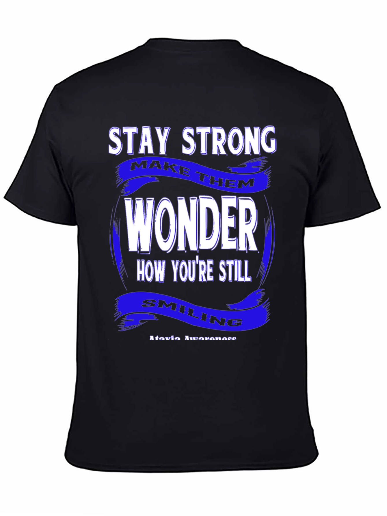 Black Stay Strong Graphic Tee - Black view 4