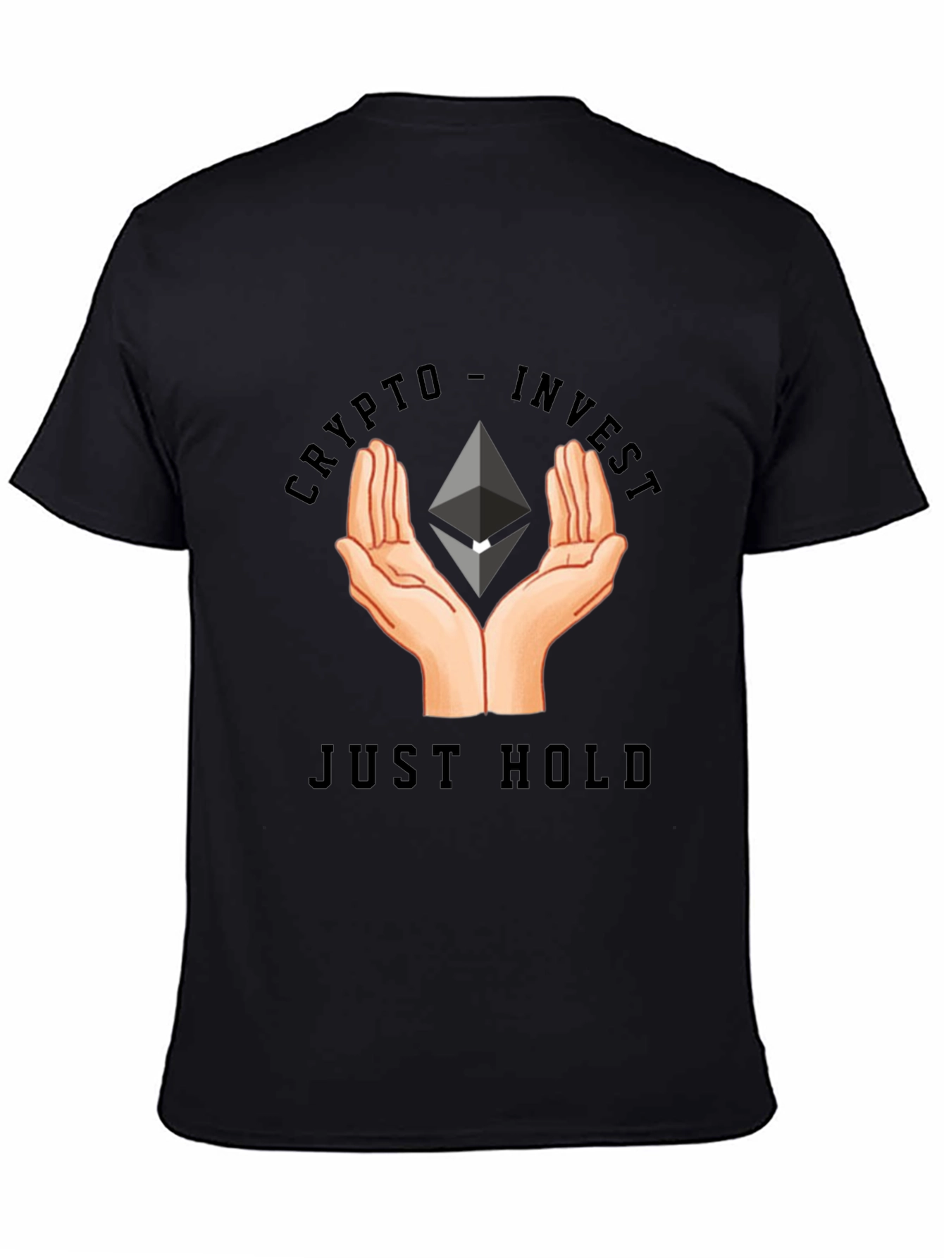 Black Crypto Invest - Just Hold T-Shirt view 4