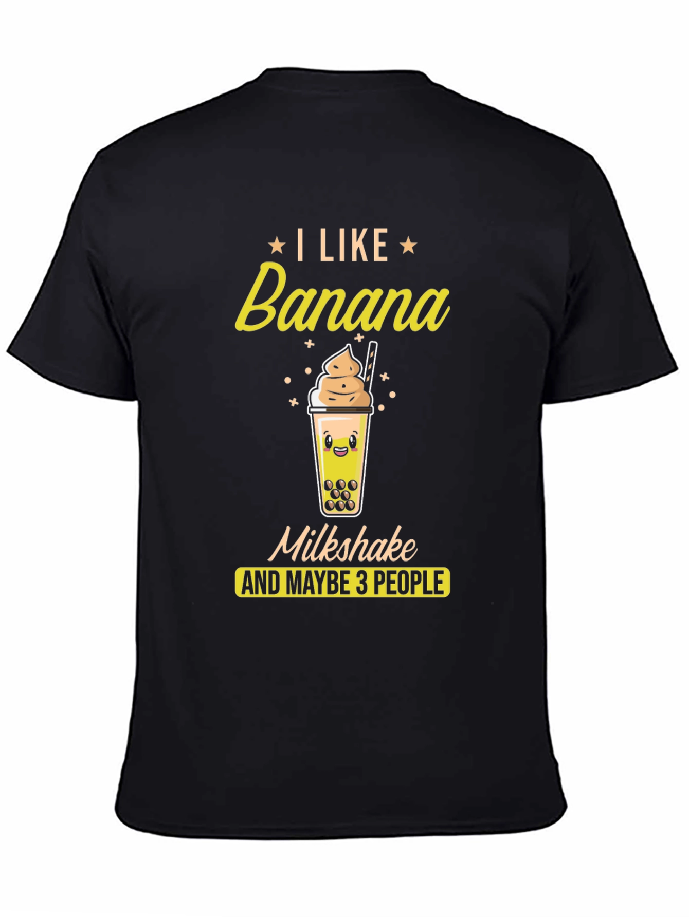 Black Banana Milkshake T-Shirt - Funny Graphic Tee view 4