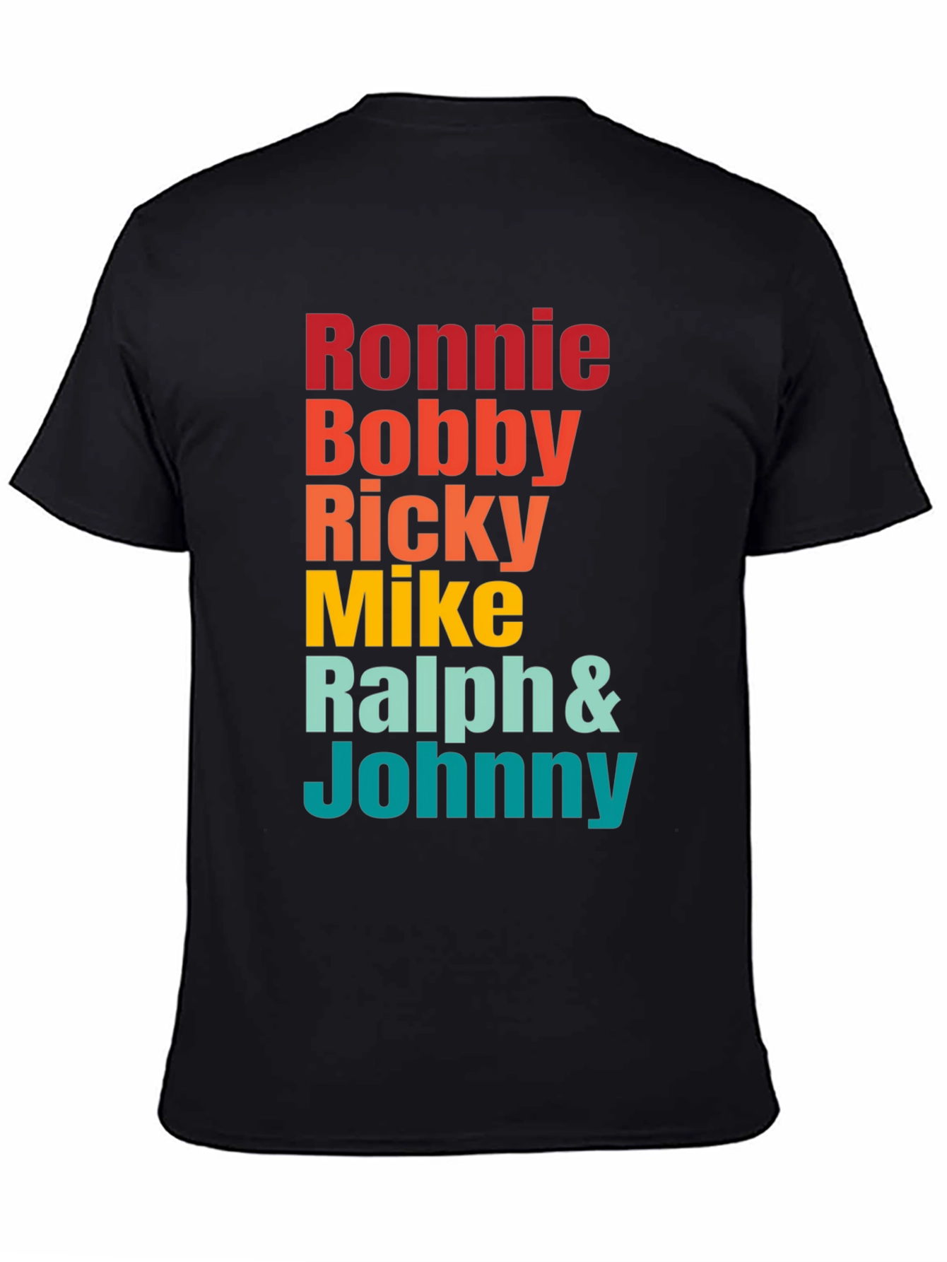 Black Ronnie Bobby Ricky Mike Ralph & Johnny Band Tee view 4