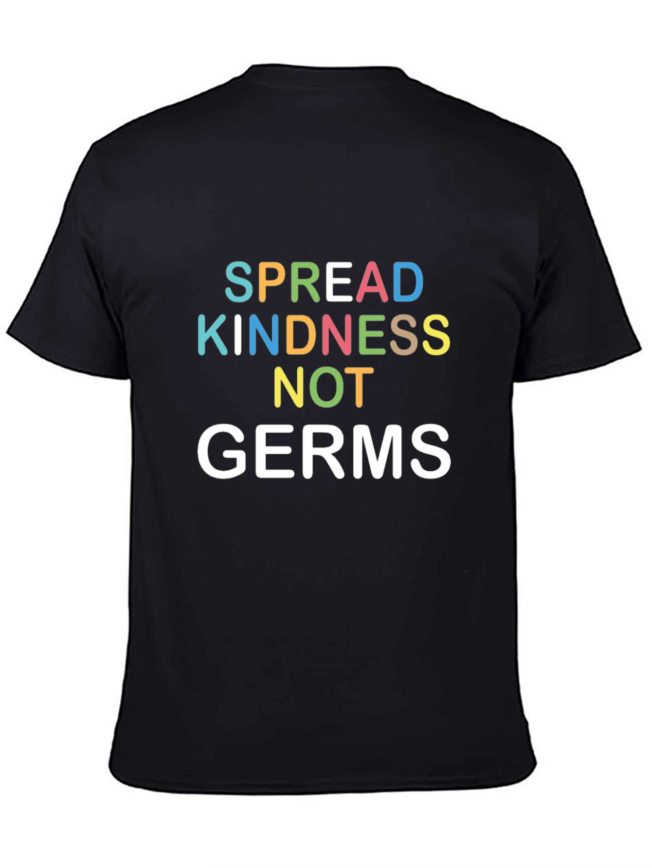 Black Spread Kindness Not Germs Graphic T-Shirt view 4