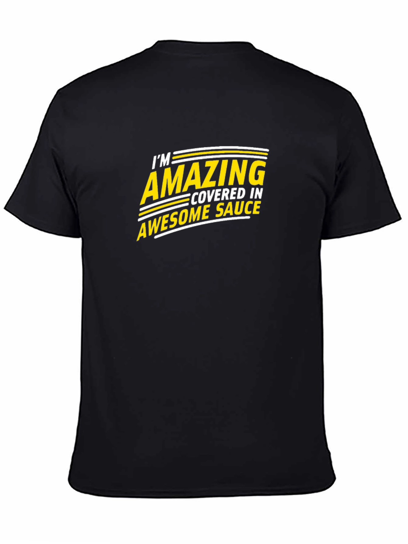 Black Amazing Sauce Graphic Tee - Black Cotton Blend view 4