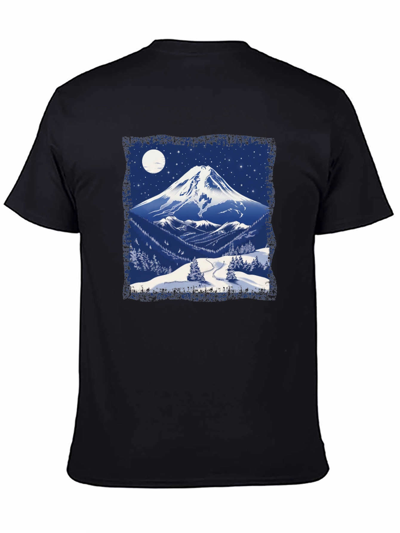 Black Mountain Peak Graphic Tee - Black Unisex view 4