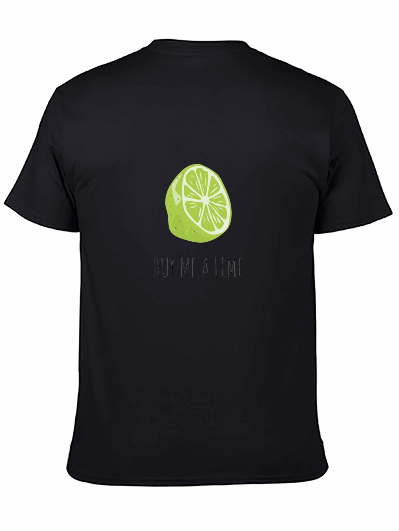 Black Buy Me a Lime T-Shirt - Fun & Stylish view 4
