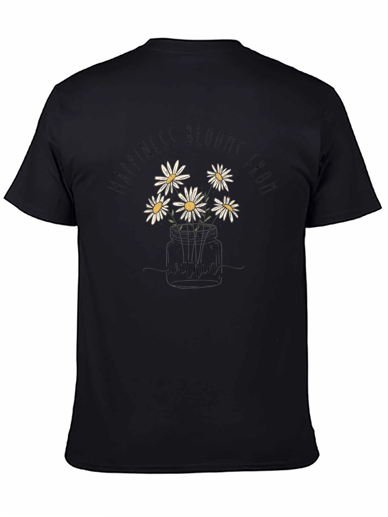 Happiness Blooms T-Shirt - Stylish Graphic Tee - 4