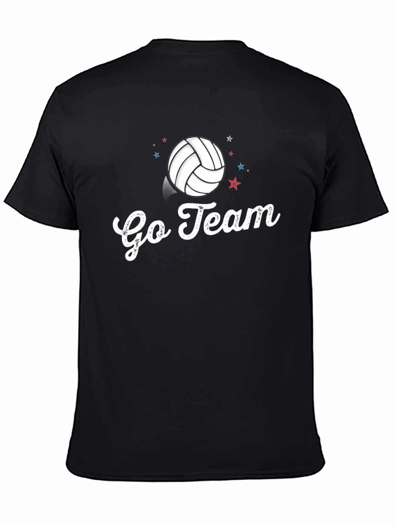Black Go Team Volleyball Graphic Tee view 4