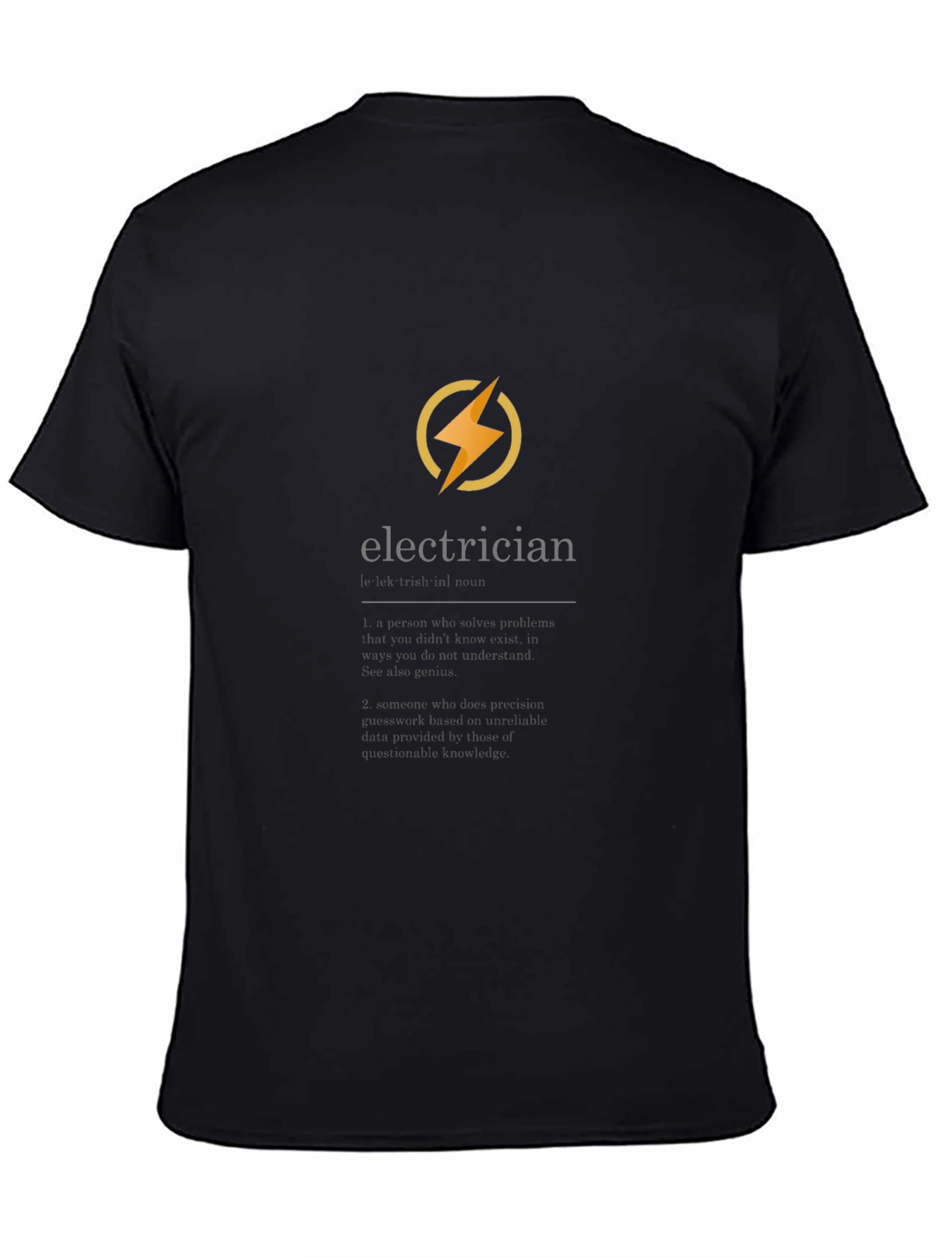 Black Electrician T-Shirt - Premium Quality view 4