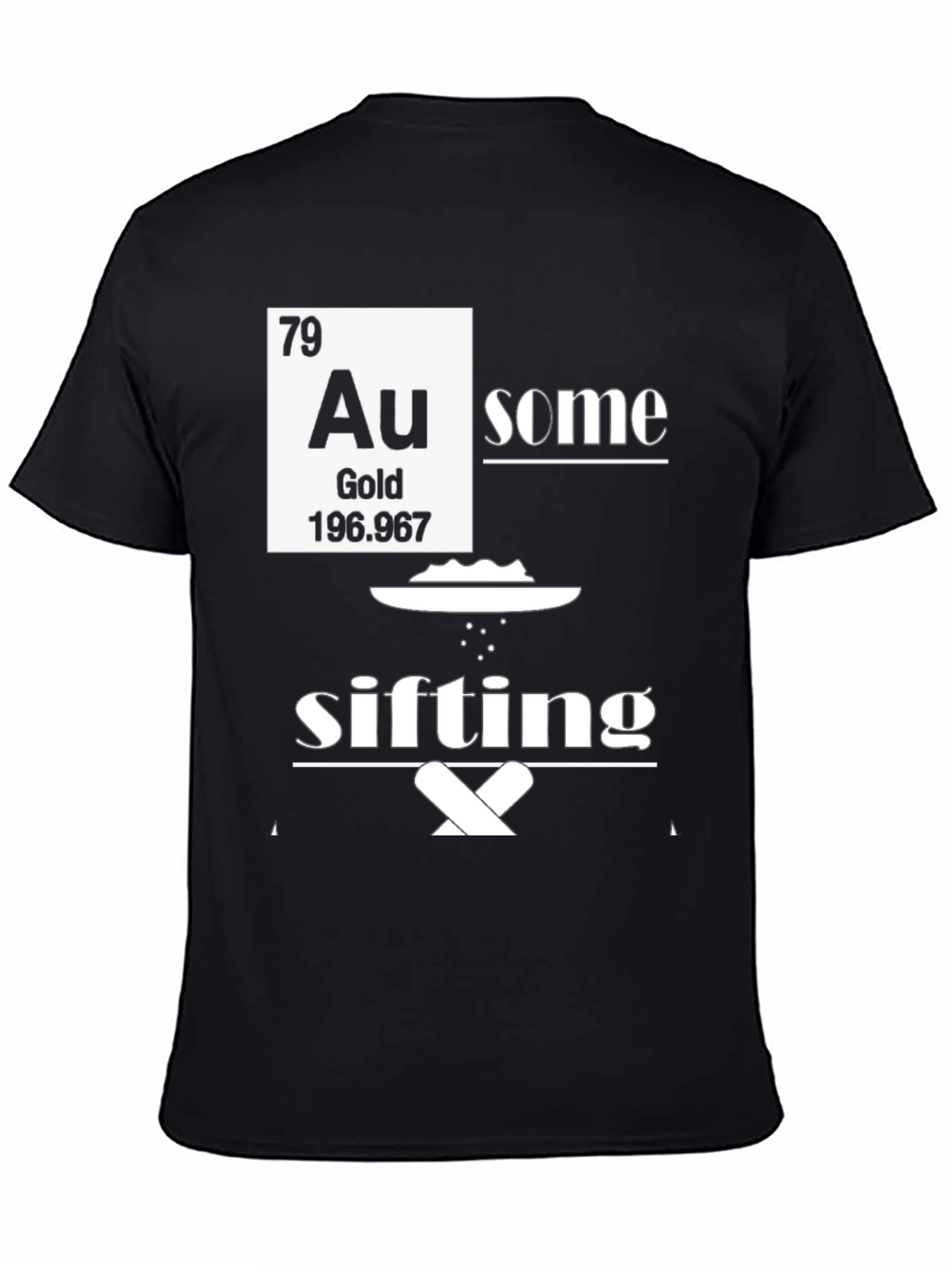 Black Awesome Gold Sifting T-Shirt view 4