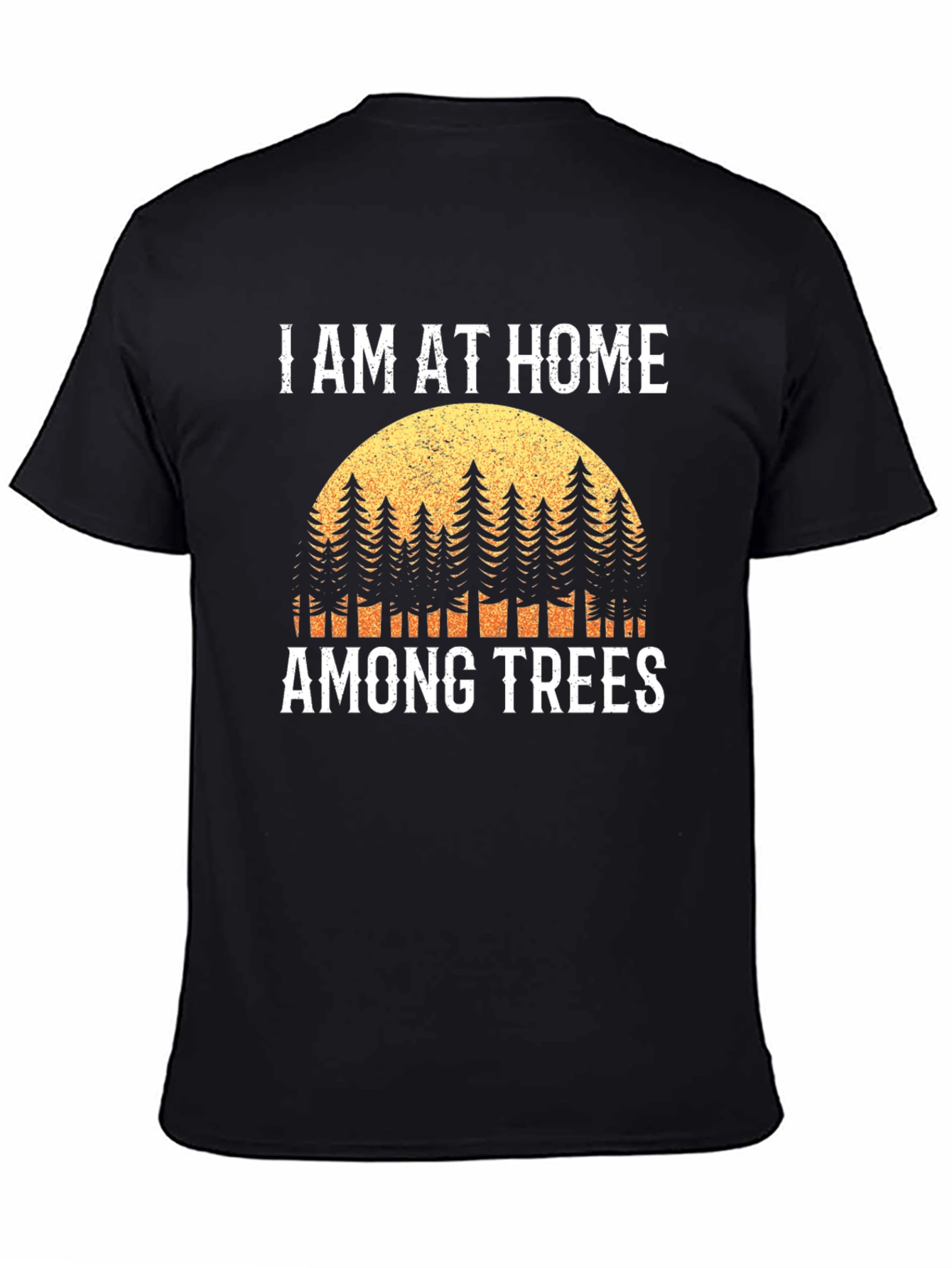 Black I Am At Home Among Trees Graphic Tee view 4