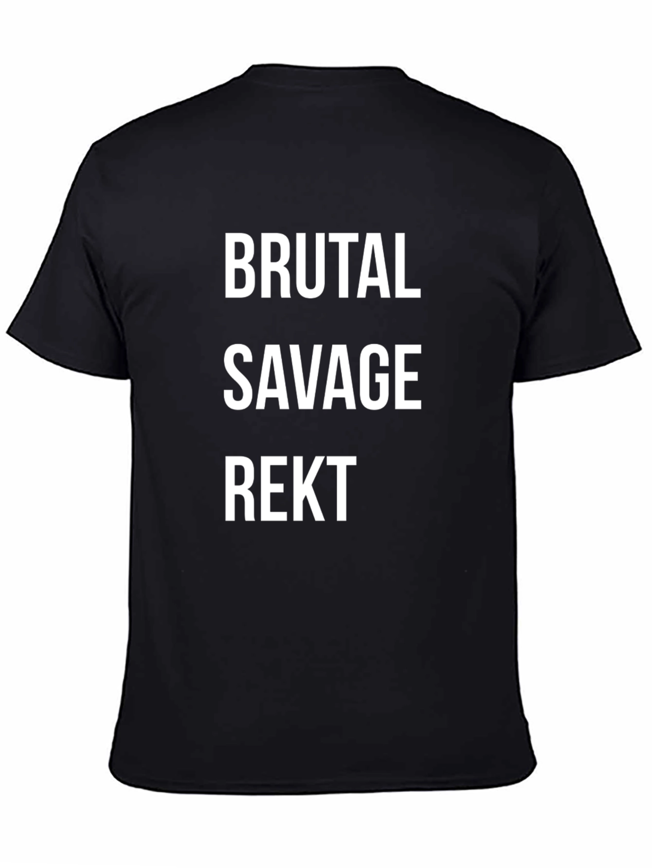 Black Brutal Savage Rekt Graphic T-Shirt view 4