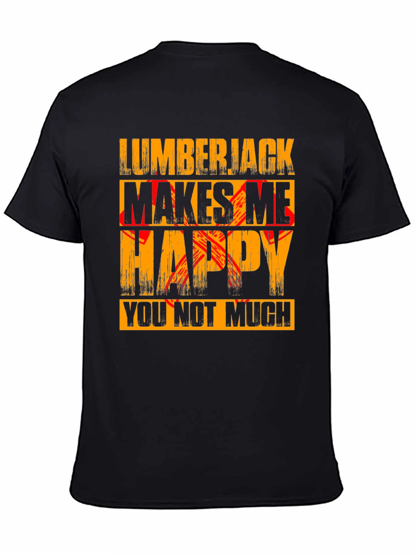 Black Lumberjack Makes Me Happy Graphic Tee view 4