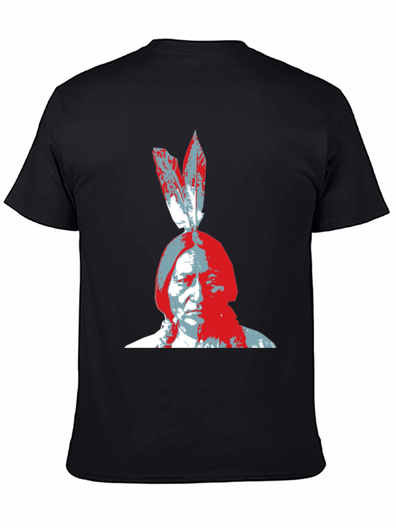 Black Native American Chief Graphic Tee view 4