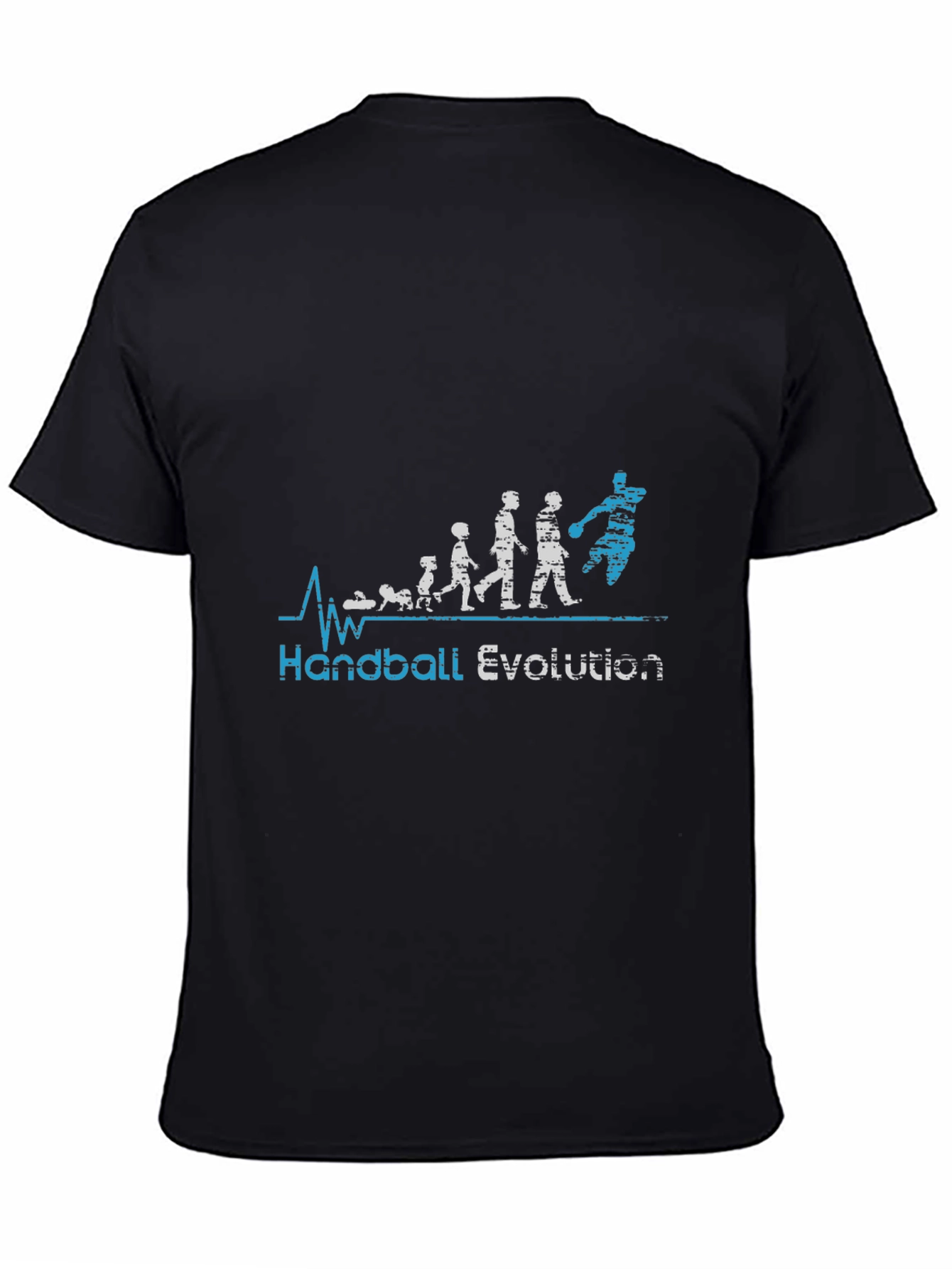 Black Handball Evolution T-Shirt - Black, Graphic Tee view 4