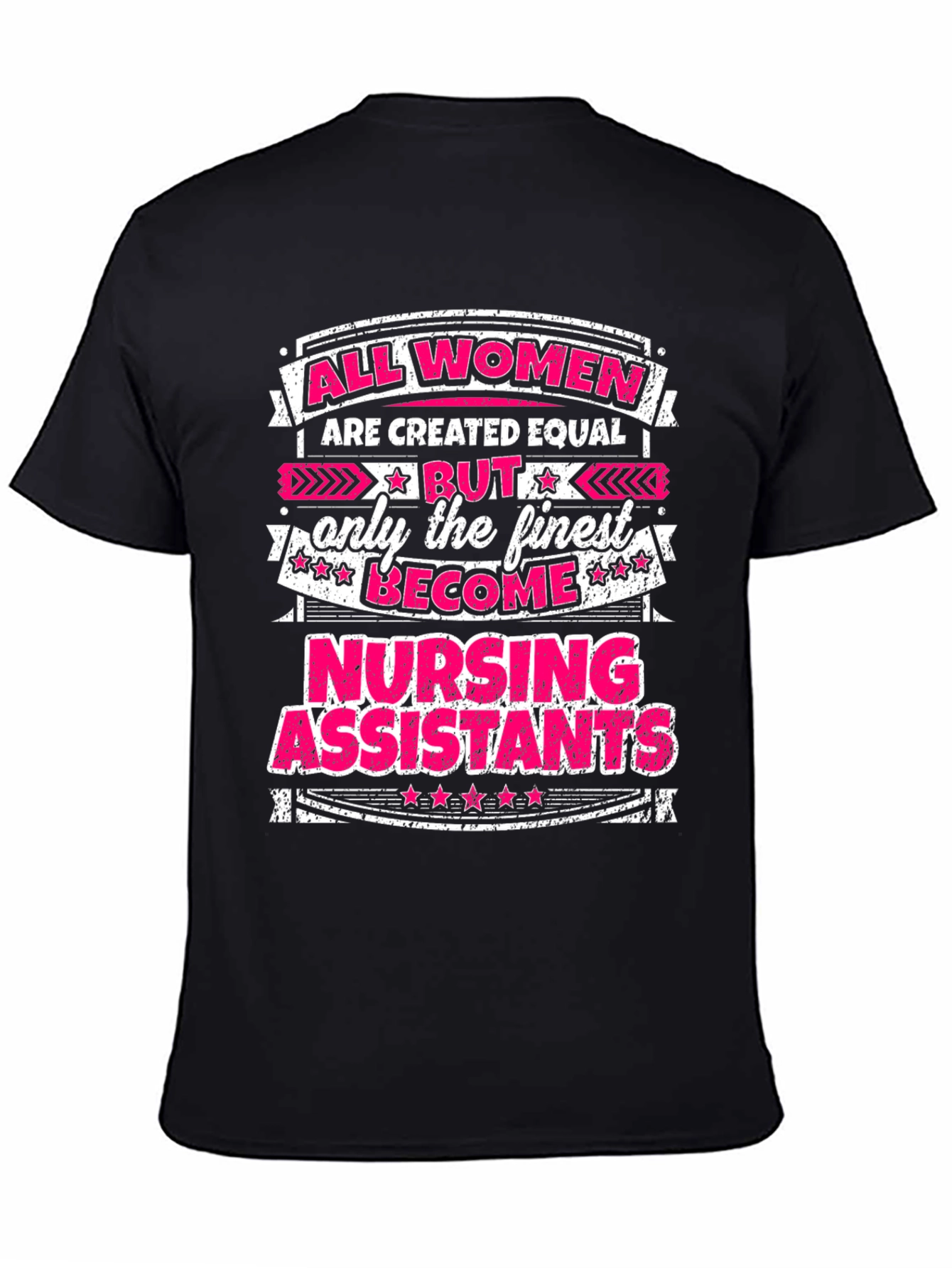 Black Nursing Assistant T-Shirt - All Women Are Created Equal Tee view 4