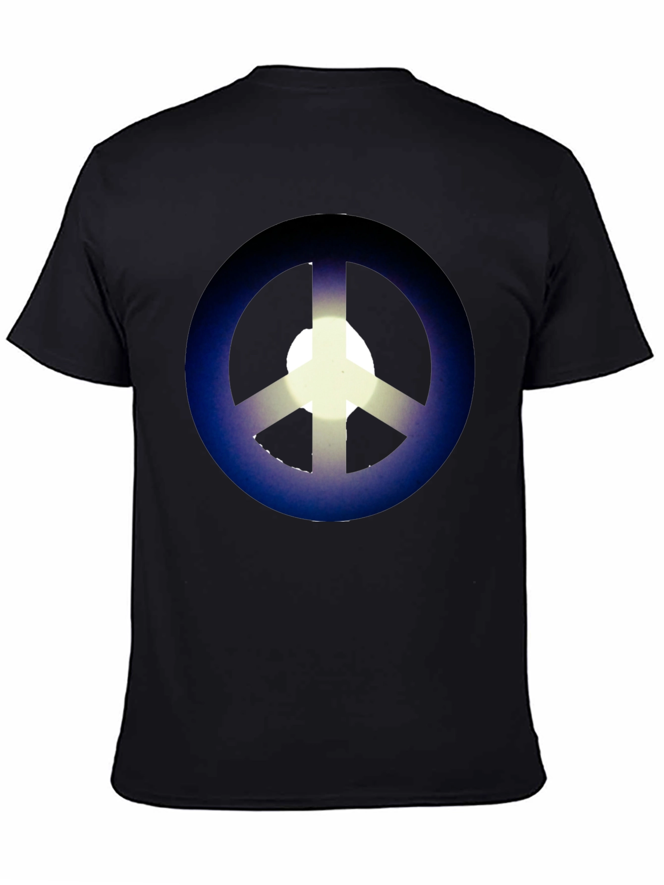 Black Peace Sign Graphic T-Shirt - Black view 4