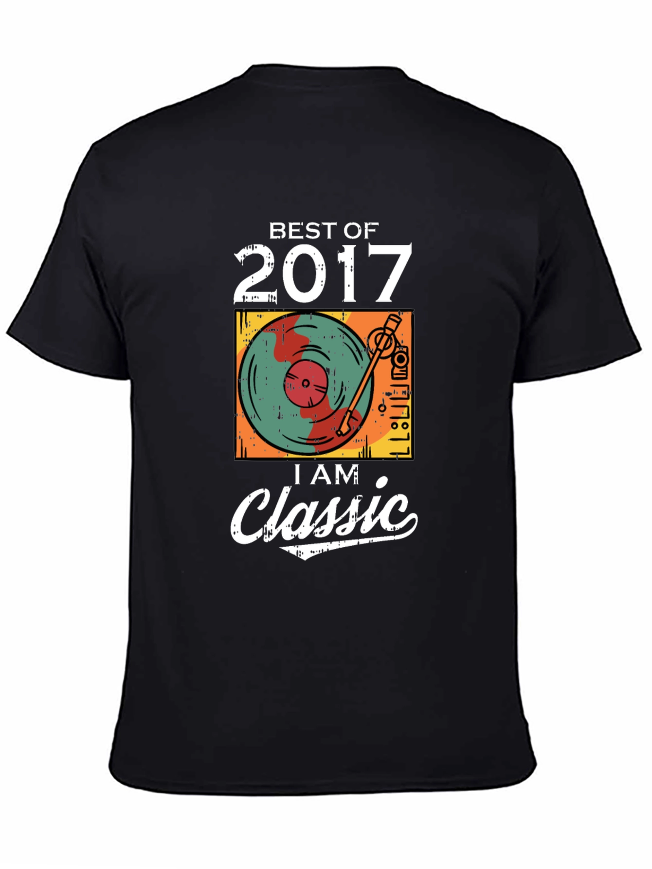 Black Best of 2017 Classic Vinyl Record Graphic Tee view 4