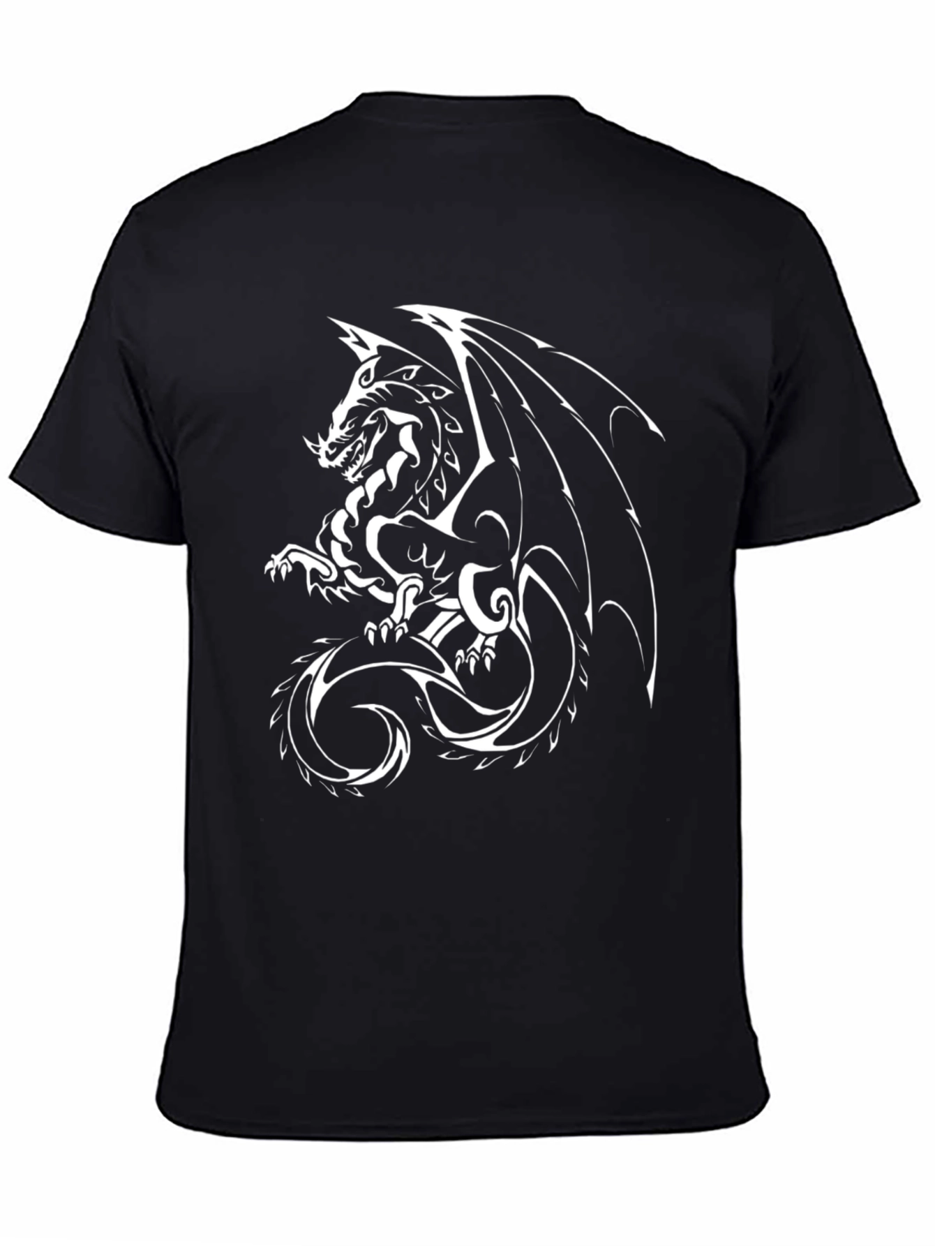 Black Dragon Graphic Tee - Black Cotton Blend view 4