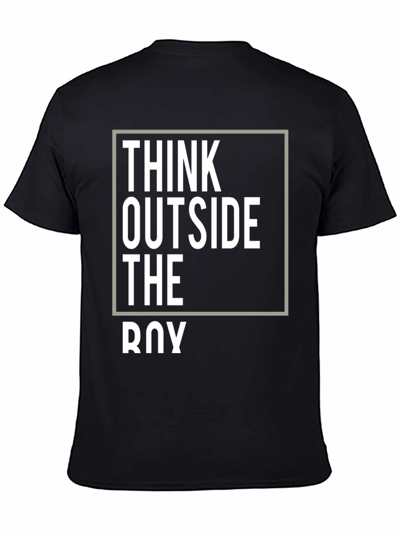 Black Think Outside the Box Graphic Tee - Men's Black T-Shirt view 4