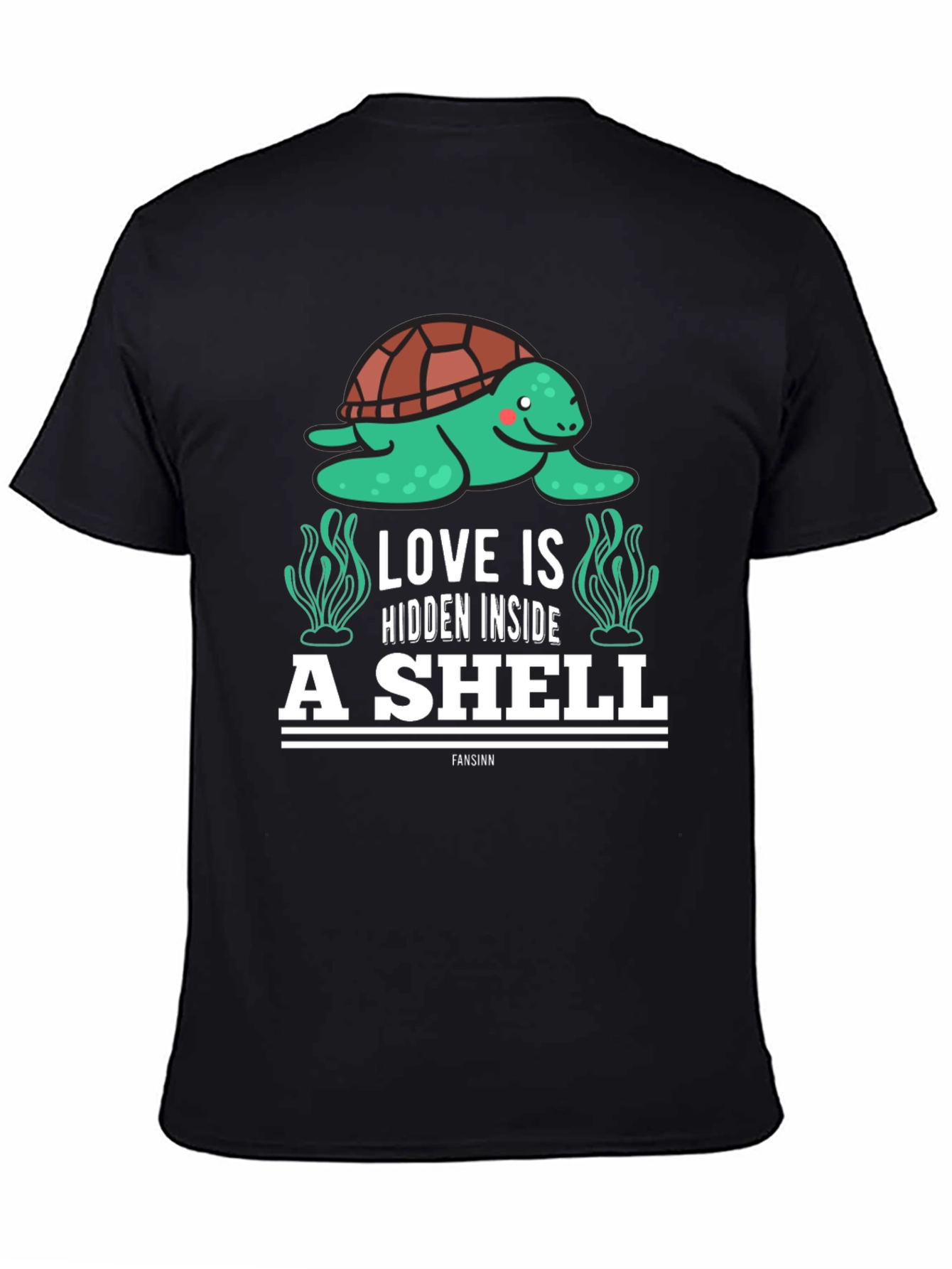 Black Love is Hidden Inside a Shell Black T-Shirt view 4